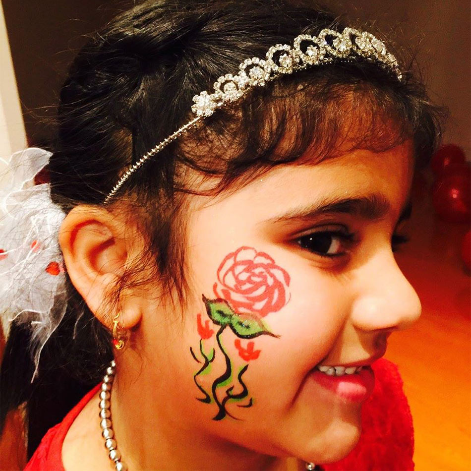Face painting of flower